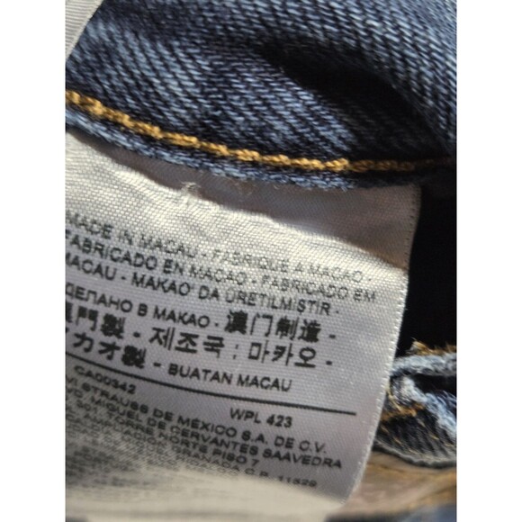 Levis 501 Shorts Womens Size 26 Waist Blue Denim  Button Fly Cotton Raw Hem - Picture 6 of 10